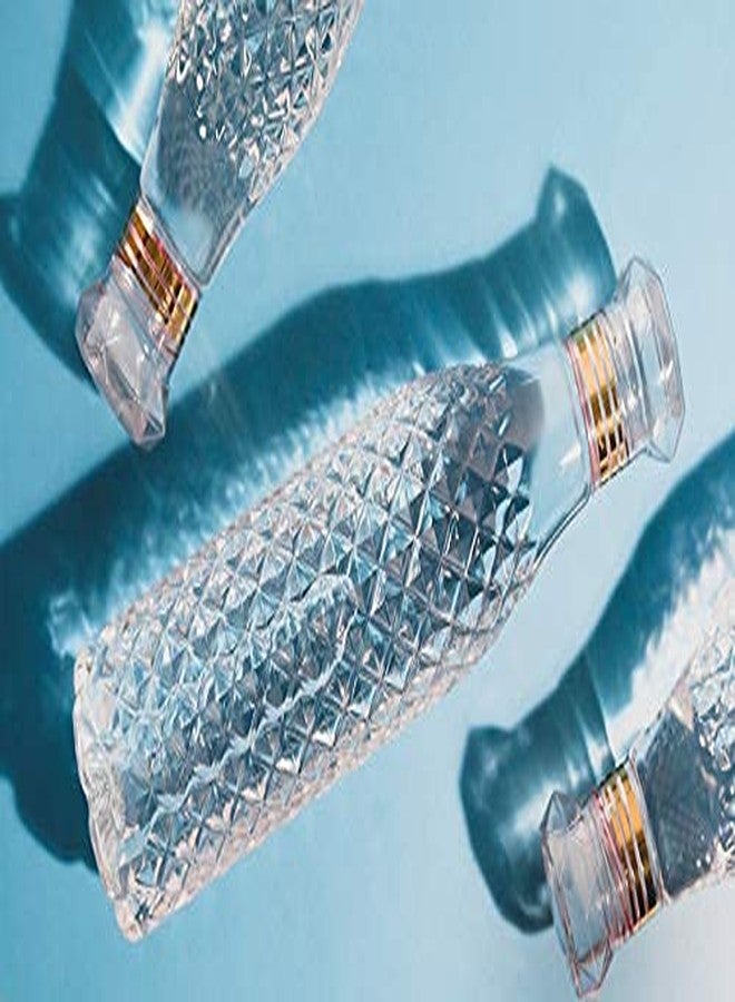 castanea Water Bottle Set 1 litre, Plastic Fridge Water Bottle Set, Ideal for Office, Sports, School, Travelling, Gym, Yoga, Checkered Pattern, Set of 6 - Image 2